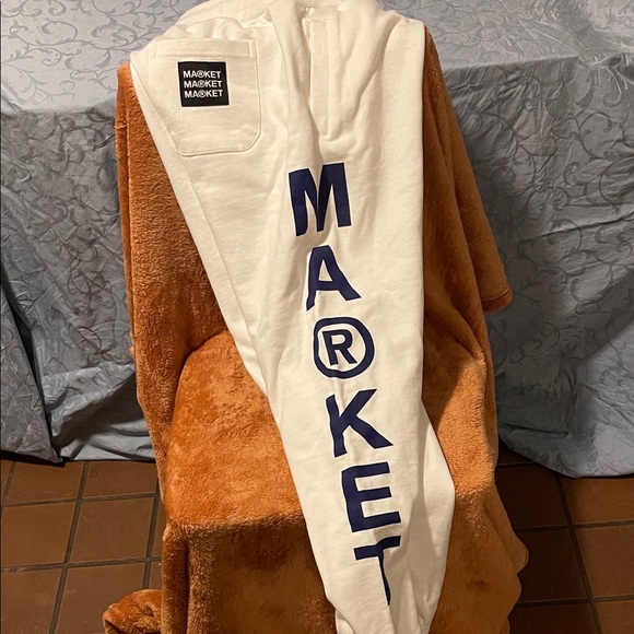 Market Off-White Logo Joggers with Navy Side Lettering